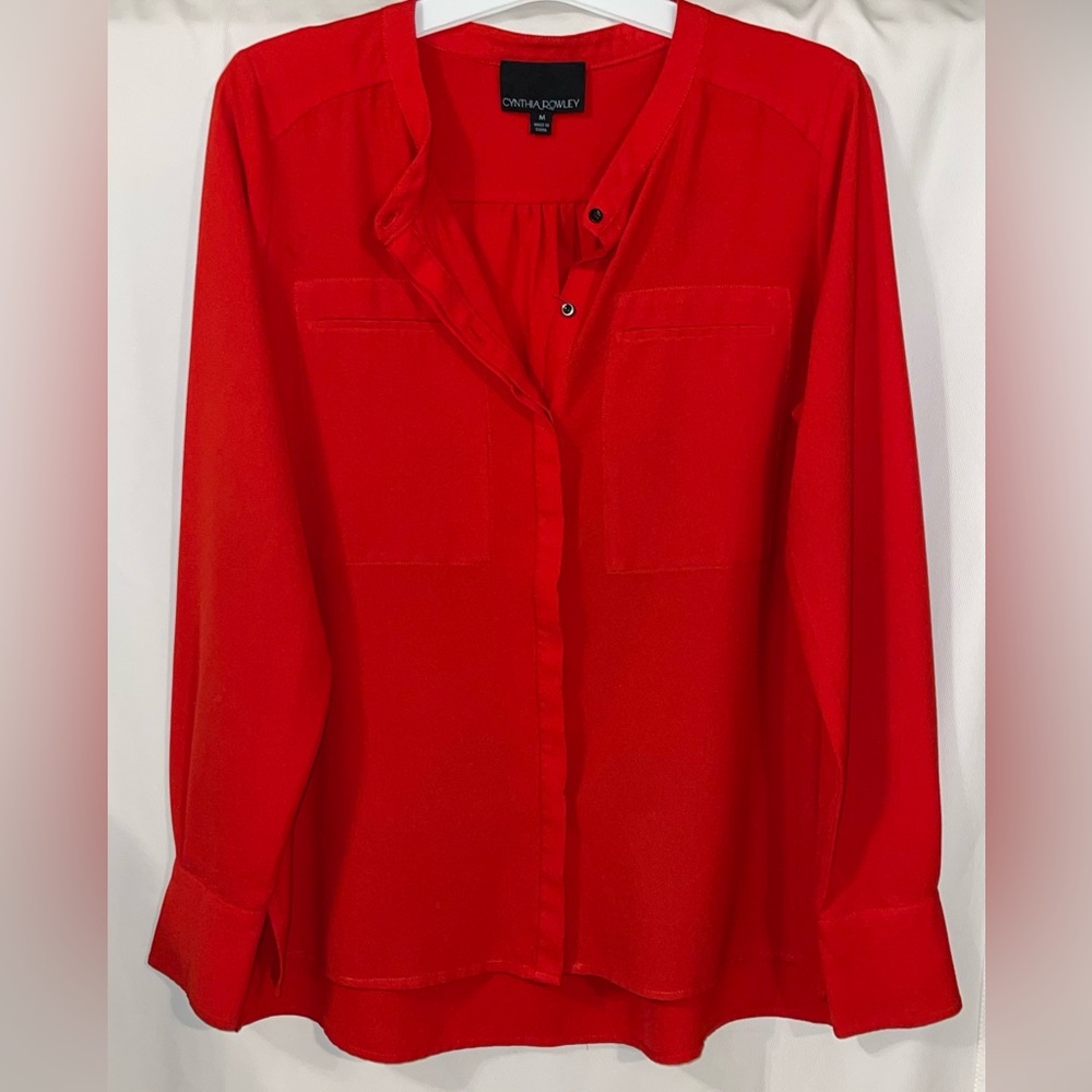 Cynthia Rowley Vibrant Red Blouse